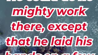 “The Power of Unbelief” mark 6:5,6. #shortvideo #youtubeshorts #ytshorts #reels #shorts #youtube #yt