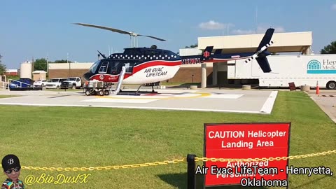 Air Evac LIFETEAM in Henryetta Oklahoma at Hillcrest ER