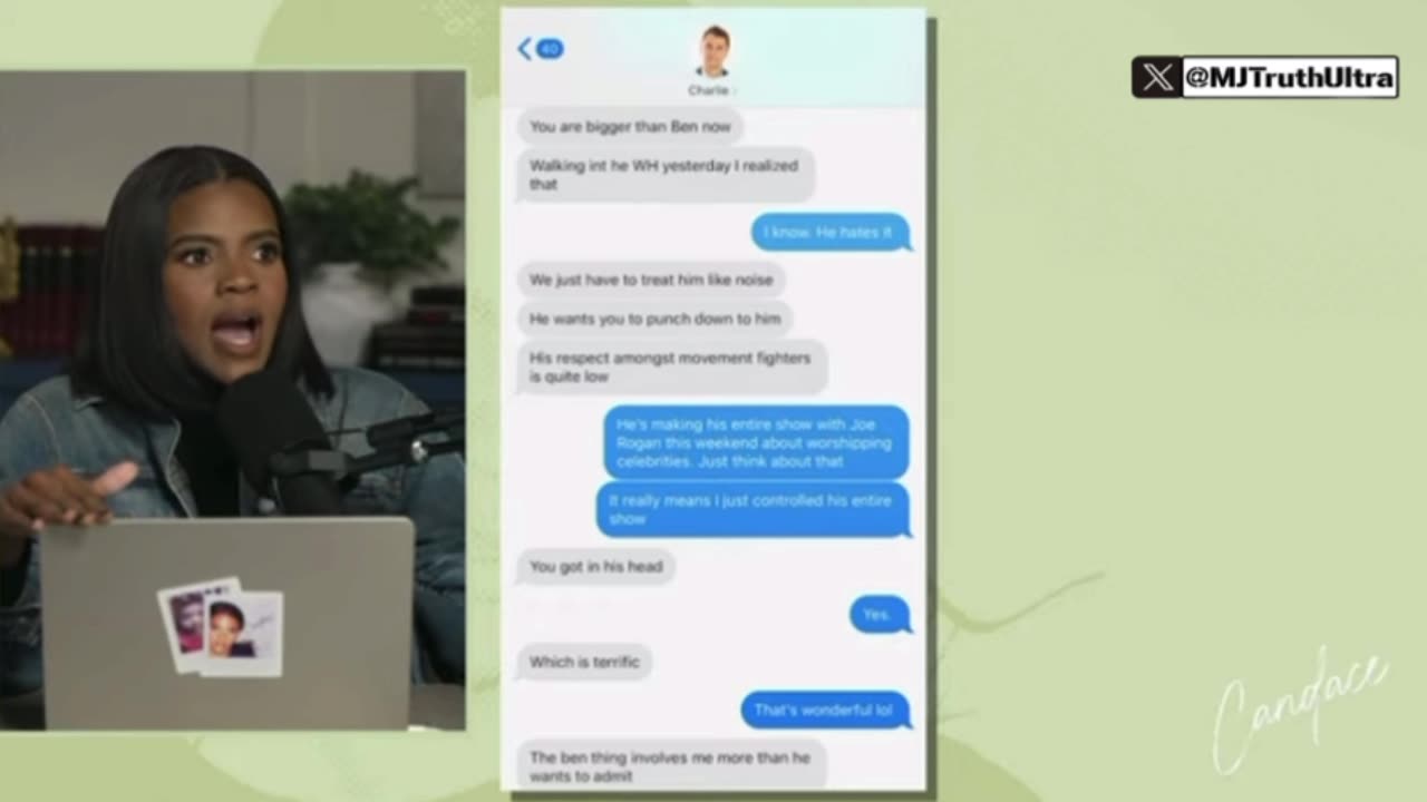 Candace Owens releases a Text Exchange she had with Charlie Kirk discussing Ben Shapiro