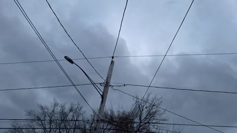 A "cloudy" day with a break to the real blue sky