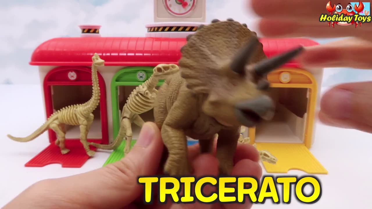 Two Dinos Fight Over Cave in the Mountain for Nest