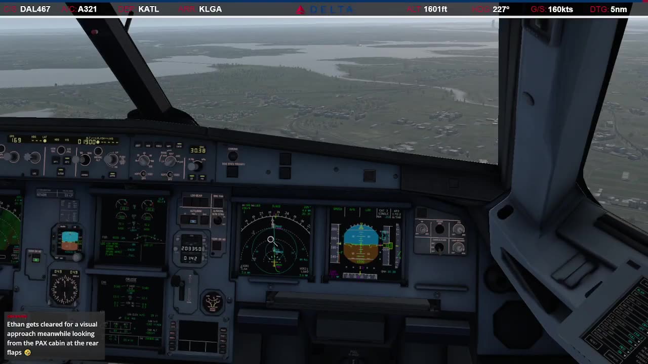 Landing in New York (KLGA)