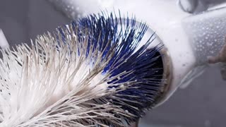 Cleaning and washing the bicycle frame threads at the bottom bracket