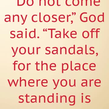 "Holy Ground: God's Call to Reverence" Exode 3:5 #shortvideo #shorts #youtube #jesus #ytshorts #yt