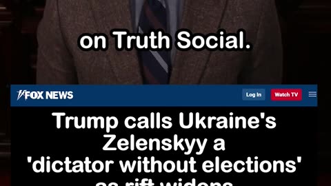 Trump Calls Ukraine's Zelenskyy a 'Dictator Without Elections'