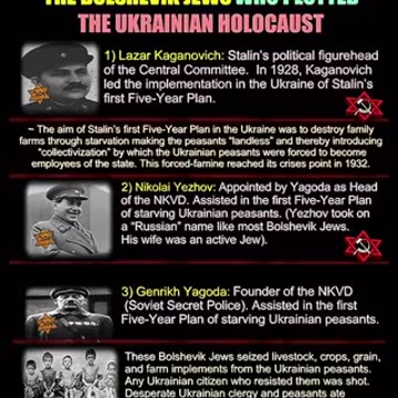 Who were the Judeo-Bolsheviks who killed up to 60 million Christians during the Russian Revolution?