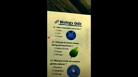 Biology Quiz #quiz #biology#quiztime #health #Science#quiz #triviatricks #quiztime#sciencequiz #usa