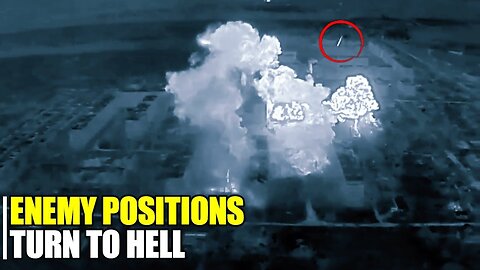 Massive fire attacks burn enemy troops taking cover in housing block