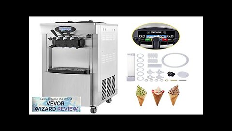 VEVOR 2200W Commercial Soft Ice Cream Machine 3 Flavors 5.3 to 7.4Gallon Review