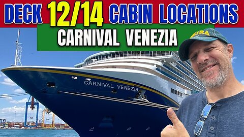 Carnival Venezia Passenger Cabin Deck 12 and 14 FULL Walk Through | Tall Man's Cruise Adventures