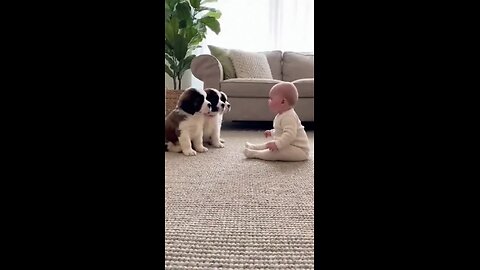 Baby Playing With Dog — Pure Happiness 🐕✨👶” #CuteBabyMoments #DogLife #BabyAndPets #Heartwarming