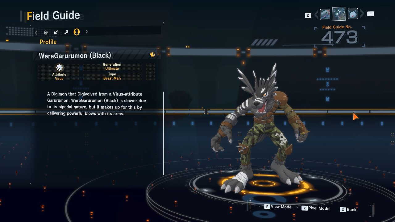 weregarurumon (black) all digivolution/de-digivolution/profile Digimon Story Time Stranger