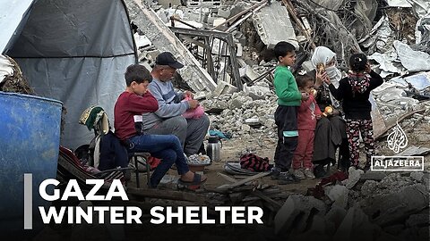 Palestinians build new shelters as winter approaches in Gaza