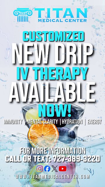 Boost Your Health with In-House Custom IV Drip Therapies at Titan Medical Center!