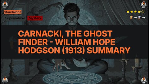 Carnacki, The Ghost Finder - William Hope Hodgson (1913) Summary