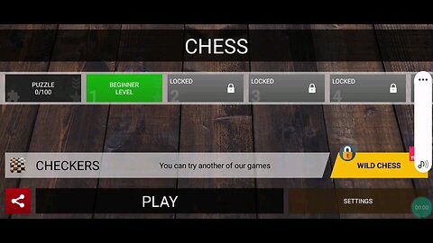 I passed the first level of the chess game.