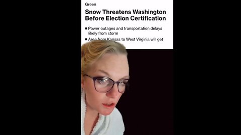 ❄️ Major Snow Storm in DC Could Interfere w/ Certification of [Trump] 2024 Election Tomorrow