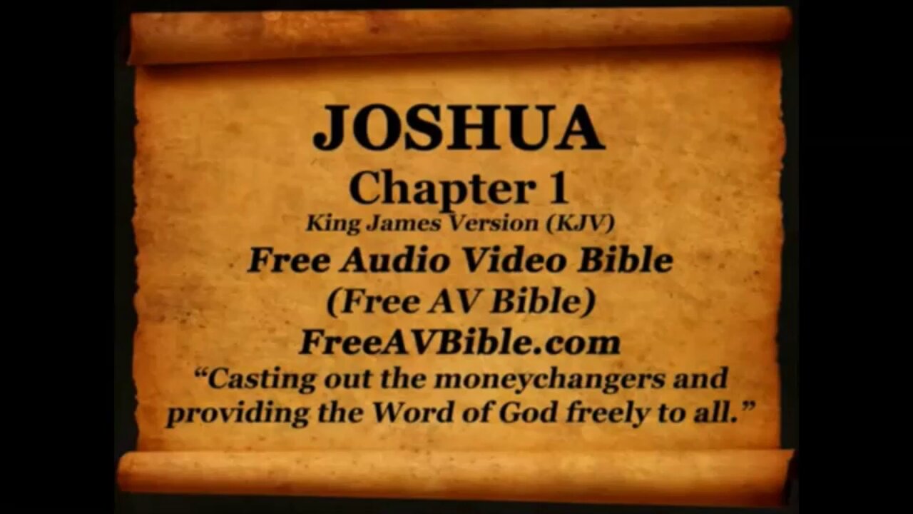 Joshua KJV read along audio bible with piano worship music in the background