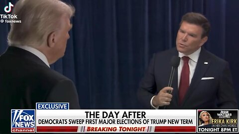 President Trump's talks Election Results last night" w/ Bret Baier on "Special Report 11.05.25 Interview