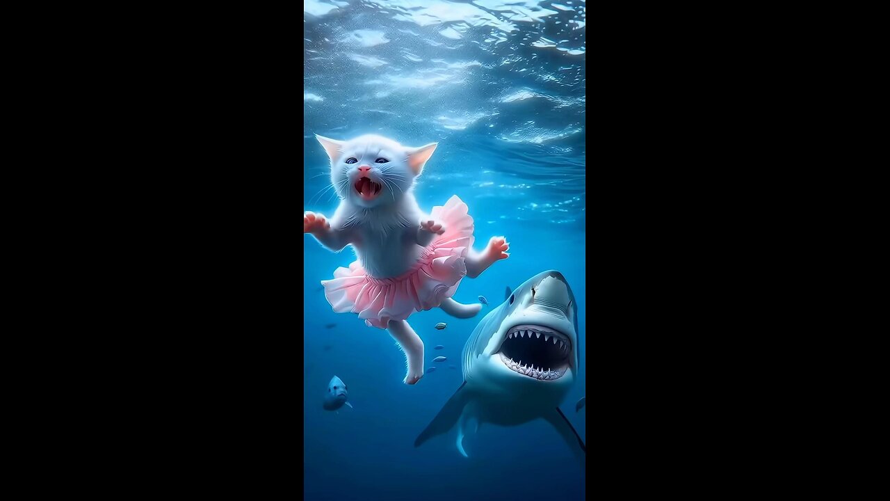 The father saved the kitty from 🦈 💪🏻🔥🥰