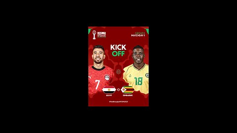 EGYPT VS ZIMBABWE : 2025 CAF AFRICA CUP OF NATIONS GROUP STAGE - GROUP B MATCH LIVE WATCH-ALONG
