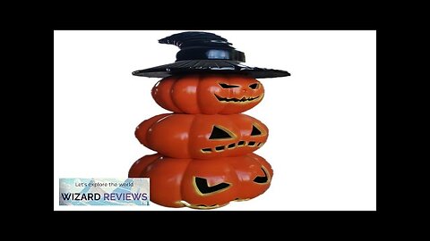 2m height large orange fiberglass pumpkin stack with hat for Halloween decoration Review