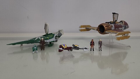 Saesee Tinn's Jedi Starfighter & Shin Hati Fiend Fighter, Sabine Wren w/ speeder #ahsokaseries