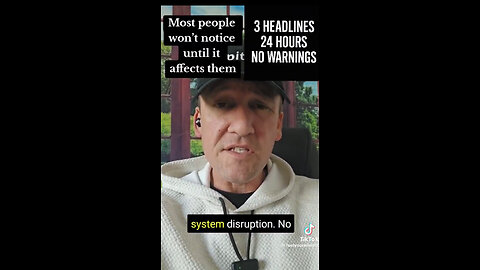 🚨EMERGENCY PREPAREDNESS for SYSTEM DISRUPTION. Did you notice the CALM attention brought to the 3 BIG HEADLINES Released🔍