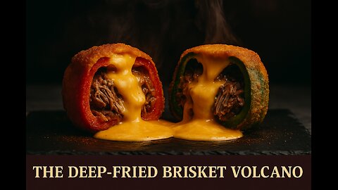 🔥 The Deep-Fried Brisket Volcano | Stuffed Hash Brown Cheddar Peppers | FlavorVille™