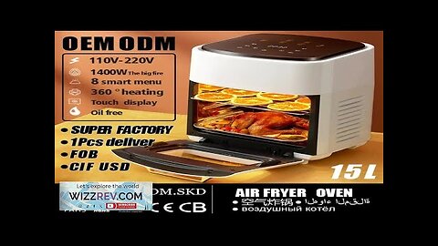 15L Air Fryers Household Large Capacity Visual Oil-free Smart Oven French Fries Review