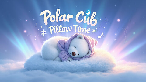 Polar Cub Pillow Time 🐻‍❄️ | Gentle Lullaby Under the Northern Lights
