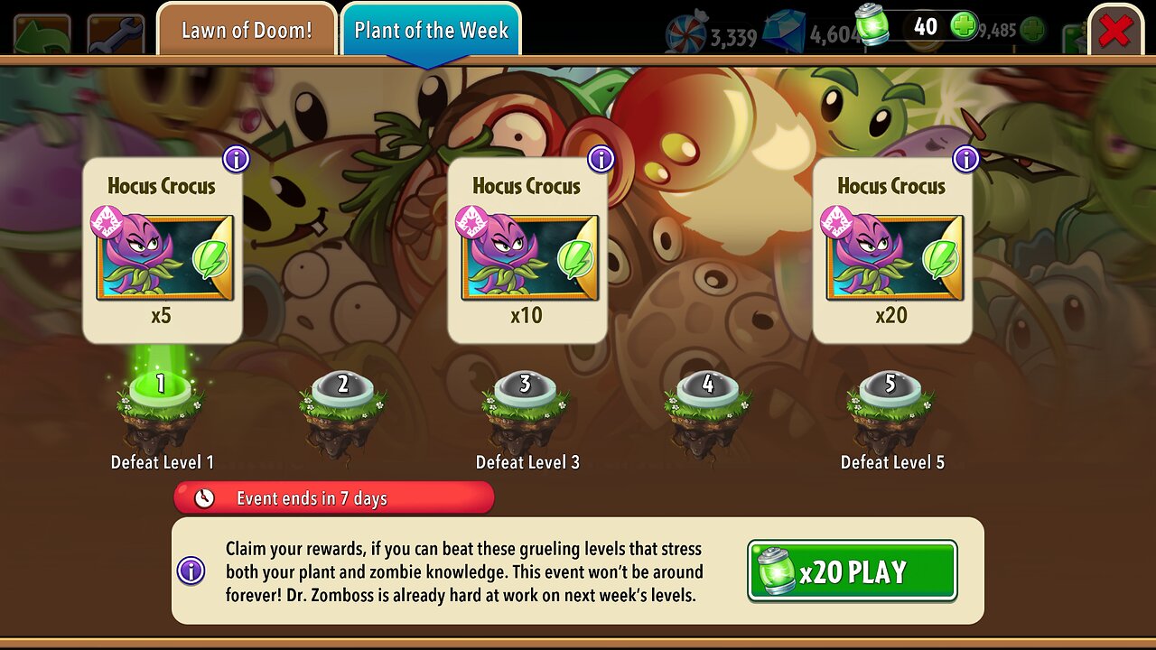 Plants vs Zombies 2 - Plant of the Week - Hocus Crocus - November 2025