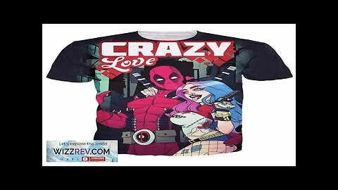 Deadpool Harley Quinn Cartoon Style Crazy Love Hero Theme T-Shirt Review