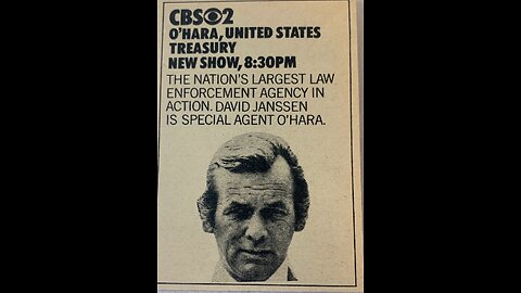 1971 David Janssen is O'Hara, United States Treasury, Operation: Hot Shot Heroin from Mexico