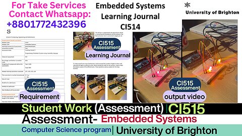 Student Work (Assessment) CI515 Embedded Systems |Traffic Light Simulation using Assemblys | UK