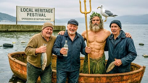 Poseidon with some local fishermen