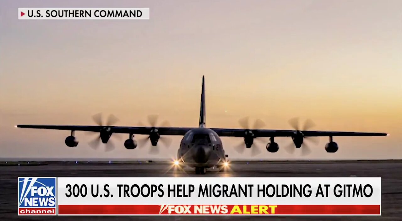 The first military flight of illegal aliens to Guantanamo Bay will take off later today