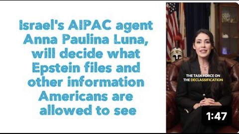 Anna Paulina Luna, will decide what Epstein files are allowed to see