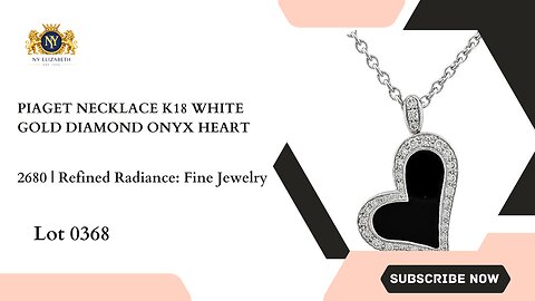 PIAGET NECKLACE K18 WHITE GOLD DIAMOND ONYX HEART