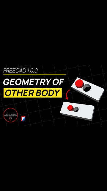 💥 External Geometry From Another Body - FreeCAD ShapeBinder - FreeCAD External Geometry | #Shorts