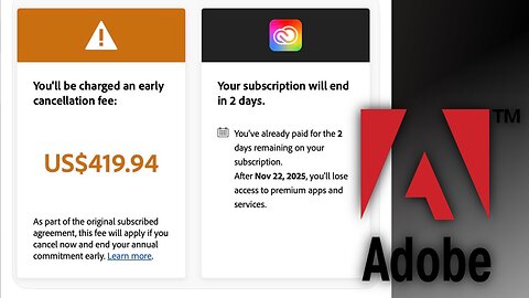Adobe Says "you Need to Pay me, to not Pay me"... ☠️ and then takes your money by force