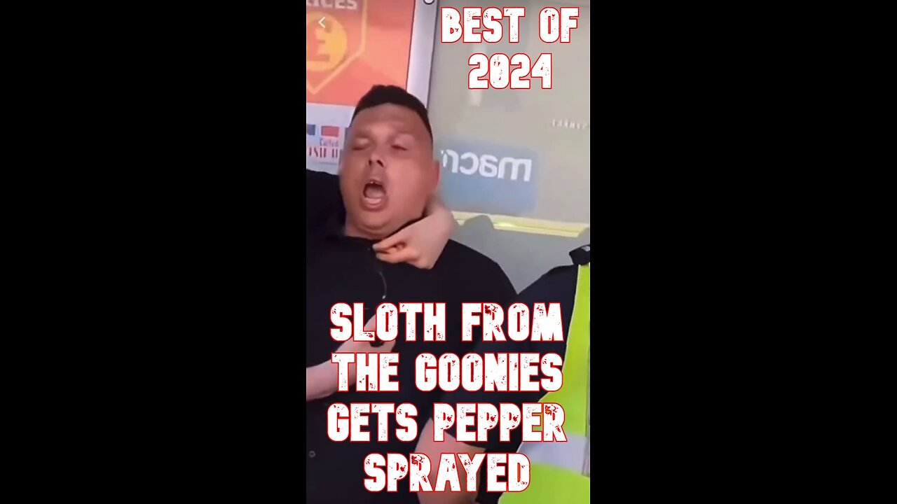 Sloth from the goonies gets pepper sprayed. BEST OF 2014