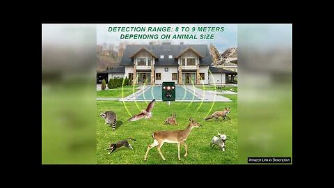 Solar Animal Repeller. Ultrasonic Animal Repellent. with Flashing LED Light and Alarm Review