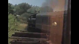 Black Steam Train Pulls Train Out Of Northiam Towards Bodiam UK 2017