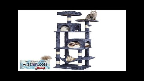 VEVOR Cat Tree 63" Cat Tower with 2 Cat Condos Sisal Scratching Review