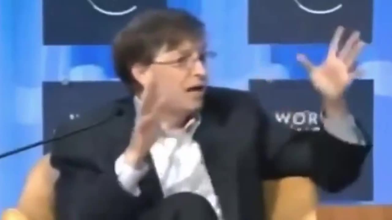 (2008 WEF) Bill Gates tells Klaus Schwab about his "new work" of REDUCING the POPULATION