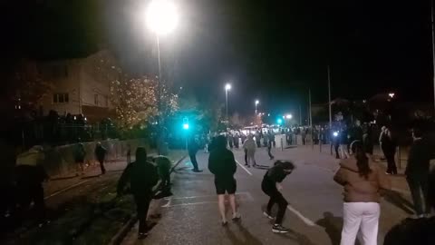 Dublin Projectiles are still being thrown at Gardai.