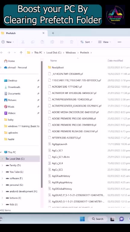 Boost your PC By Clearing Prefetch