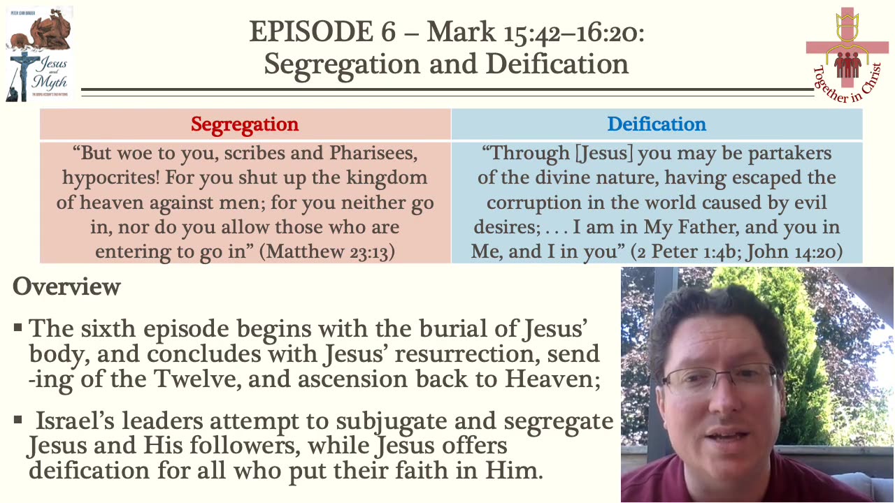 The World Segregates Jesus and Believers as Jesus Grants Deification to Believers – Mark 15:42–16:20