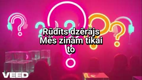 Rūdīts dzērājs Mēs zinām tikai to